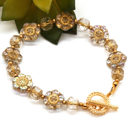 Floral Shimmer Bracelet